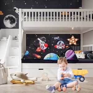Tente de jeu pour enfants, maisonnette intérieure, tente de lit pour garçons et tout-petits, thème vaisseau spatial, fusée spatiale, bleue - Product Image 5