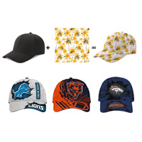 POD Summer 3D Impresión digital Gorra de béisbol Gorra de impresión completa personalizada Pedido mínimo para circunferencia de cabeza grande Tela común