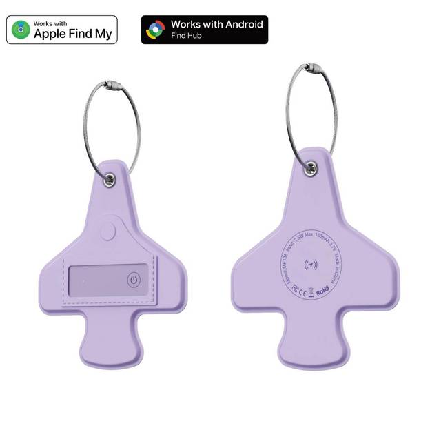 Unique Airplane Design Smart Luggage Tag with GPSTracking and Wireless Charging Compatible with Apple Find My Network for Travel