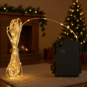 Guirnalda de Luces LED, 110 LED, 433.1cm, Funciona con Batería, Iluminación Decorativa para el Hogar y Decoración Navideña - Product Image 2