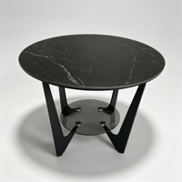 Table basse ovale en verre trempé de luxe léger, style minimaliste moderne, pour petit appartement, salon, canapé, table d'appoint double couche
