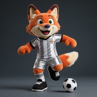 Peluche de football renard personnalisée OEM ODM mascotte de football personnalisée vente en gros de peluche pour les enfants et les fans