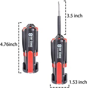 Pocket 8 in 1 <b>Screwdriver</b> LED Light Multi-function Repair Tools Slotted/<b>Phillips</b> <b>Screwdriver</b> Outdoor Emergency Lighting Survival - Product Image 2