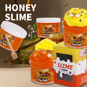 Cross-border Hot Sale <b>Slime</b> Bee Bullhead Glue Diy Crystal Mud <b>Toy</b> Sparkling Glue <b>Toy</b> Extrusion and Decompression <b>Toy</b> - Product Image 1