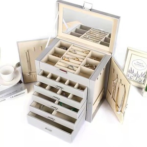 <span class=keywords><strong>Portagioie</strong></span> personalizzato di grande capacità, <span class=keywords><strong>portagioie</strong></span> da viaggio portatile, regalo <span class=keywords><strong>per</strong></span> ragazze, scatola portaoggetti <span class=keywords><strong>per</strong></span> gioielli, porta orecchini, collane e anelli, scatola multistrato - Product Image 1