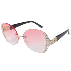 Lunettes <span class=keywords><strong>de</strong></span> <span class=keywords><strong>soleil</strong></span> polygonales sans cadre en métal pour femmes, <span class=keywords><strong>tendance</strong></span> européenne et américaine, en diamant, à bord coupé, nouvelle collection <span class=keywords><strong>2022</strong></span> - Product Image 4