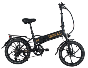 Bicicleta Eléctrica Plegable de Aluminio de 20 Pulgadas para Ciudad y Carretera, Batería de Litio sin Escobillas de 350W, 48V 10.5Ah, 7 Velocidades, Freno de Disco Doble - Product Image 4