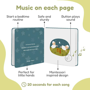 <span class=keywords><strong>Livre</strong></span> de planche à 6 boutons de conception populaire pour les tout-petits Comptine Musique Son Bedtime <span class=keywords><strong>Audio</strong></span> Couverture rigide avec reliure parfaite - Product Image 3