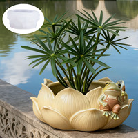 Nouvelles idées : Moule en silicone Fleur de Lotus pour DIY – Modèle pour tasse de rangement en résine et pot de fleurs décoratif