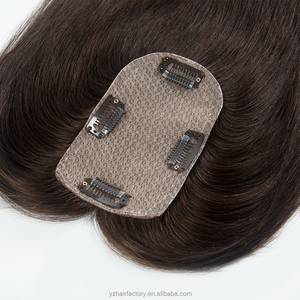Extensions de cheveux humains Remy russes longs et blonds pour femme, topper en soie 3 x 5 - Product Image 6