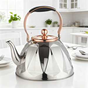 Stainless Steel Tea <strong>Kettle</strong> with <strong>Vintage</strong> Gas Induction New Design Metal Body Infuser Popular in Middle East - Product Image 2