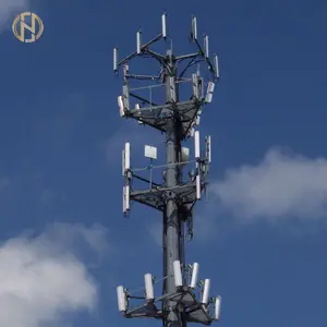 Pôle de communication de tour monopole de télécom d'antenne de 25m 30 mètres