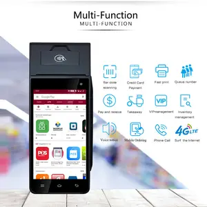ZCS-Z90 Android Handheld-POS, EDC-Karte Swipe-Maschine mit Drucker, GPS-Ortung, 4G, WLAN