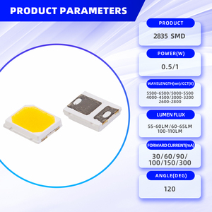 2835 SMD LED Diyot Yüksek Voltajlı SMD Çip Doğal Beyaz 5500K 6000K Altın Tel Bağlantılı LED Boncuk İç Mekan Aydınlatma Hammaddesi - Product Image 2