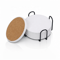 Sous-verres en céramique vierges pour sublimation, résistants à la chaleur, pour hôtels, tables basses, zones de boissons, cadeaux promotionnels