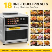 Friteuse à air numérique intelligente 15 L en acier inoxydable avec contrôle tactile, four carré de 15 litres pour vente en gros aux magasins