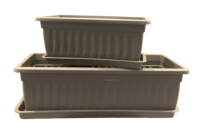 Chuangronbo — Pots en plastique de balcon colorés, pot rectangulaire pour jardin légumes, offre spéciale