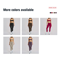Ensemble de soutien-gorge de sport à bretelles et leggings taille haute pour femmes, vêtements de sport pour yoga, gym et fitness