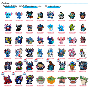 Perles en silicone de qualité alimentaire écologiques, en vrac, mélangées, pour la fabrication de bijoux apaisants pour les dents, accessoires de personnage de dessin animé <span class=keywords><strong>Stitch</strong></span>, bricolage - Product Image 2