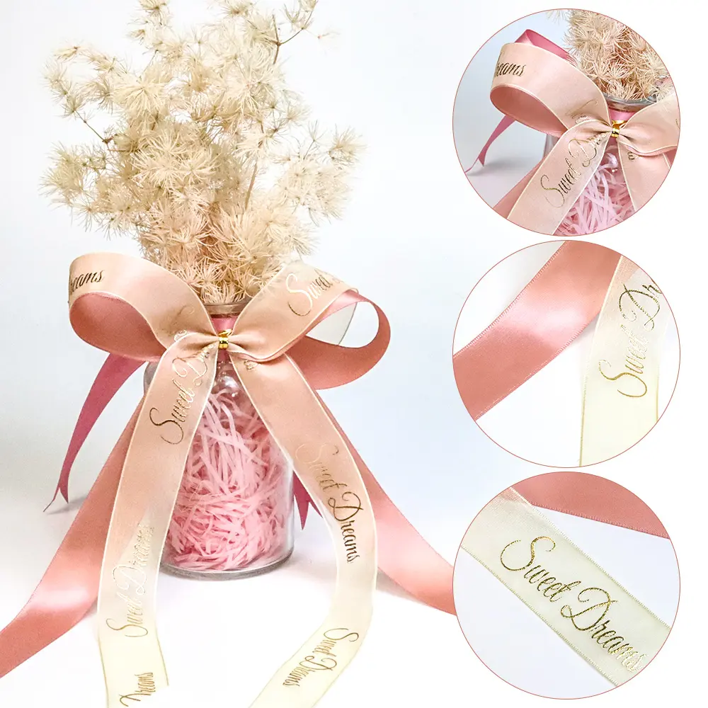 Pre Made Ribbon Bow Với Tự Dính Đính Wedding Pew Ribbon Cung Với Dây Xoắn Tie DIY Craft Ribbon Flower Bow