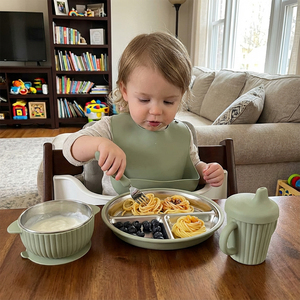 Vajilla Infantil Apta para Lavavajillas, Plato con Ventosa, Cuchara, Platos de Acero Inoxidable 304 para Bebés con Juego de Ventosas, Alimentación de Silicona - Product Image 5