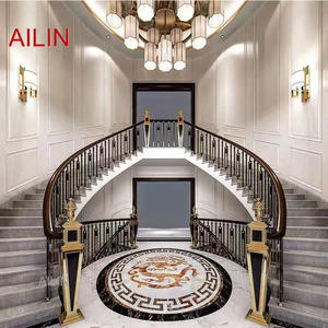 Manija de escaleras, nueva Barandilla de escalera china, barandilla de madera maciza, columnas de Villa de lujo, barandillas de aleación de aluminio - Product Image 1