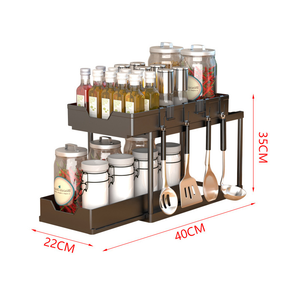 2025 mới đến có thể gập lại 2-lớp Máy tính để bàn tổ chức nhà bếp phòng tắm gia vị giá bồn rửa tổ chức nhựa tiện ích đổi mới - Product Image 6