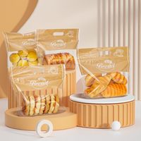 Sac à pain en plastique à soufflet inférieur avec fermeture à huit côtés et conception anti-humidité pour l'emballage du pain et des gâteaux
