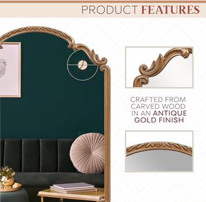 Espejo <span class=keywords><strong>de</strong></span> Pared <span class=keywords><strong>de</strong></span> Madera Tallada Estilo Inglés, Espejo Decorativo Antiguo <span class=keywords><strong>para</strong></span> Entrada, Sala <span class=keywords><strong>de</strong></span> Estar, Baño - Product Image 3