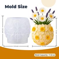 Moules en silicone multi-formes pour planteurs en gypse et béton, moule à pot de fleurs en ciment fait main pour la décoration de la maison