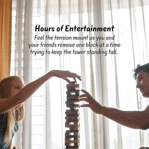 Giocattolo classico <span class=keywords><strong>di</strong></span> legno fatto da te che impilano i <span class=keywords><strong>giochi</strong></span> <span class=keywords><strong>di</strong></span> blocco della torre per bambini e famiglie <span class=keywords><strong>giochi</strong></span> da tavolo Set - Product Image 5