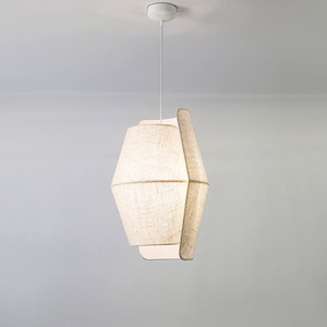 Lámpara colgante moderna de forma ovalada, tela blanca, LED E27, cabezal único, para dormitorio, estudio, cafetería - Product Image 2