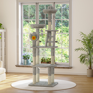 Modern Home Furniture Grade Plush Multi-Level <b>Cat</b> Tower with <b>Cat</b> Cave & <b>Scratching</b> <b>Posts</b> Wear-Resistant <b>for</b> Indoor <b>Cats</b> - Product Image 2