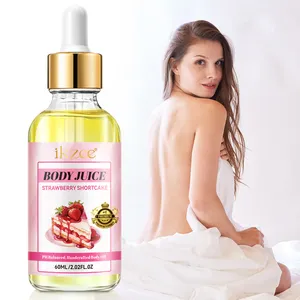IKZEE 60ml handcrafted strawberry deeply nourish firm anti aging coconut scented body juice oil perfume for skin glow