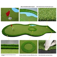 Tapis d'entraînement de golf miniature à neuf trous personnalisé en usine, simple, pour l'intérieur, en herbe artificielle, matériau EVA