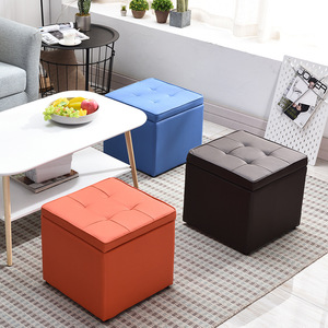 Modern Stylish <strong>Low</strong> Storage Stool for Changing Shoes Creative Fabric <strong>Footstool</strong> for Living Room Small Home Stool - Product Image 1