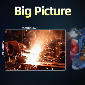 หน้ากากเชื่อม TRUSOXIN ได้รับการรับรองมาตรฐาน CE พร้อมไฟปรับความเข้มอัตโนมัติ พลังงานแสงอาทิตย์ เซ็นเซอร์ตรวจจับอาร์ค 2 จุด หน้ากากกว้าง รุ่น TX600CF-822 - Product Image 6