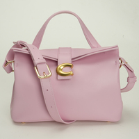 Sac à main personnalisé pour femme en cuir véritable avec boucle en métal doré en forme de C, sangle amovible et réglable, sac fourre-tout bandoulière pour femme