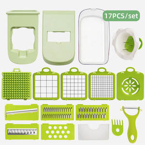 Cortador <span class=keywords><strong>de</strong></span> Verduras 17 en 1, Mandolina Profesional, Utensilios <span class=keywords><strong>de</strong></span> Cocina, Cortador <span class=keywords><strong>de</strong></span> Frutas, Rallador <span class=keywords><strong>de</strong></span> Cebolla y Ajo, Rebanador <span class=keywords><strong>de</strong></span> Verduras - Product Image 2