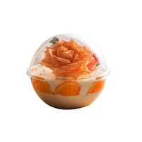 Gobelet à mousse PET 120 ml |   -20~60 ℃ |   Couverture de dôme |   Impression à l'encre comestible |   Dessert de traiteur