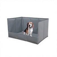 Barrière de toilette pliable pour chien, style plateau, en tissu maillé imperméable facile à nettoyer, pour usage extérieur