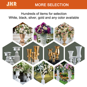 Jarrón DE BODA artístico compota blanca centro de mesa jarrón fábrica al por mayor jarrones de <span class=keywords><strong>trompeta</strong></span> para decoraciones de mesa - Product Image 4