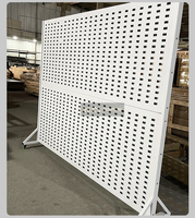 Étagère de présentation de carreaux en métal pliable robuste YEK'S pour salle d'exposition avec crochets réglables, fabriquée sur commande