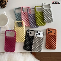Coque de téléphone IDEAL Factory au design élégant avec perles électroplaquées, sphères ajourées et respirantes pour iPhone 17 18 Pro Max 16 15 14
