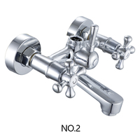 Keran Shower Kamar Mandi Terpasang di Dinding, Finishing Chrome, Dua Gagang, Semprotan Hujan Termostatis, Model Klasik SPRING SUMMER, Garansi 3 Tahun