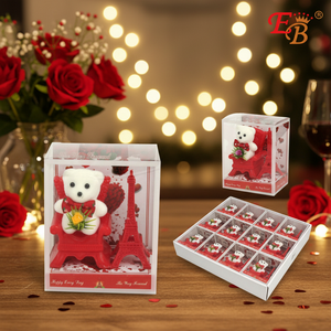 VALENTINE BEAR GIFT BOX 192PCS 16DIS(12)/CS 4,5 \ "para suministros para el Día de San Valentín - Product Image 4