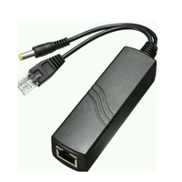 Inyector POE y Divisor POE (1 Par) - 100Mbps, Transferencia Máxima 50 Metros, Convierte Cámaras IP No POE en POE, Blanco/Negro