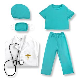 Costume de Performance <span class=keywords><strong>scolaire</strong></span> Halloween Cosplay Costume Plus jouet stéthoscope hôpital médecin enfant carrière uniforme Costume Halloween Costume - Product Image 4