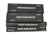 Kit de blocs de ponçage avec papier abrasif PSA, blocs de ponçage flexibles en mousse EVA pour ponçage humide/sec, pour carrosserie automobile, travail du bois et artisanat