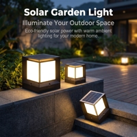 Nouvelles Lampes Solaires de Jardin Haute Performance 2026 Étanches IP65 en Aluminium – Lampadaire Moderne pour Jardin, Patio et Allée